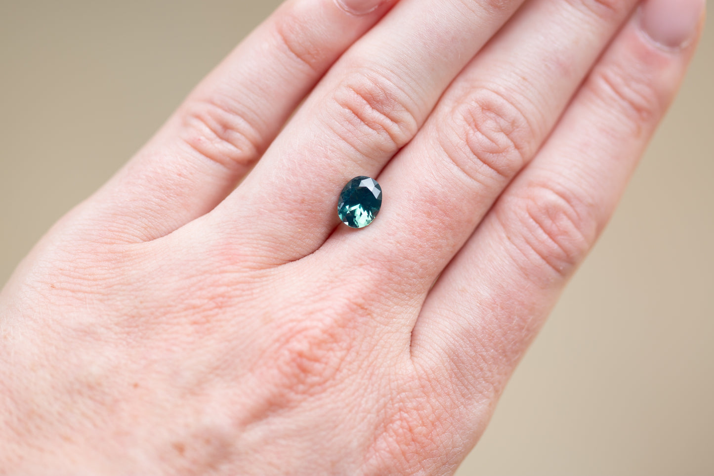 2.28ct Oval Teal Sapphire