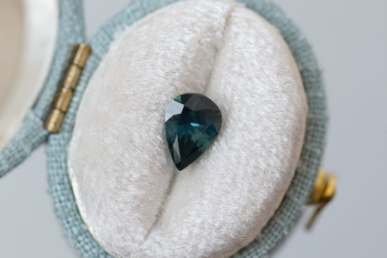 1.06ct Pear Teal Sapphire