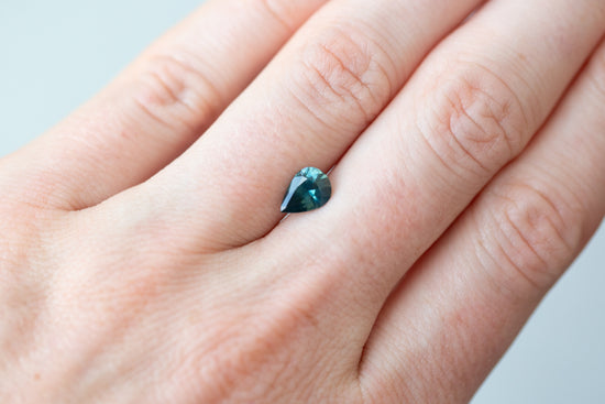 1.06ct Pear Teal Sapphire