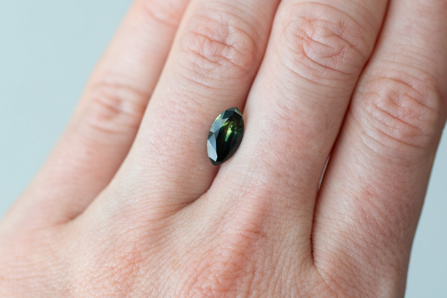 2.11ct Marquise Deep Green Sapphire