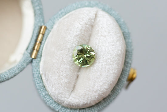 1.20ct Round Apple Green Sapphire