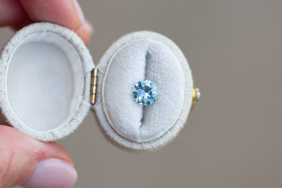 1.51ct Round Light Teal Sapphire