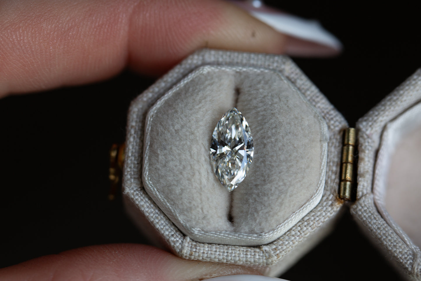 1.36ct marquise lab diamond, G/VS2