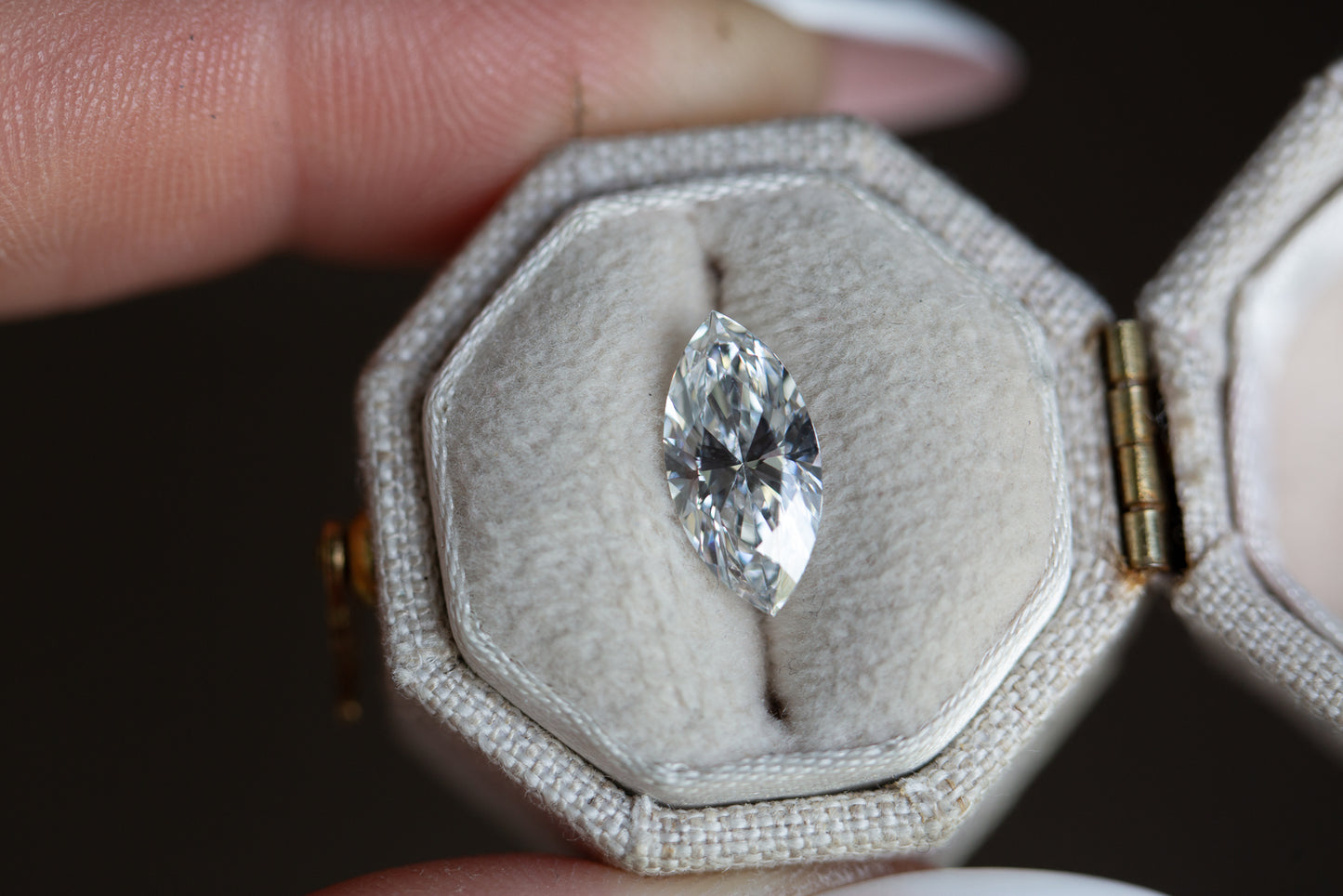 1.64ct marquise lab diamond, E/VS1