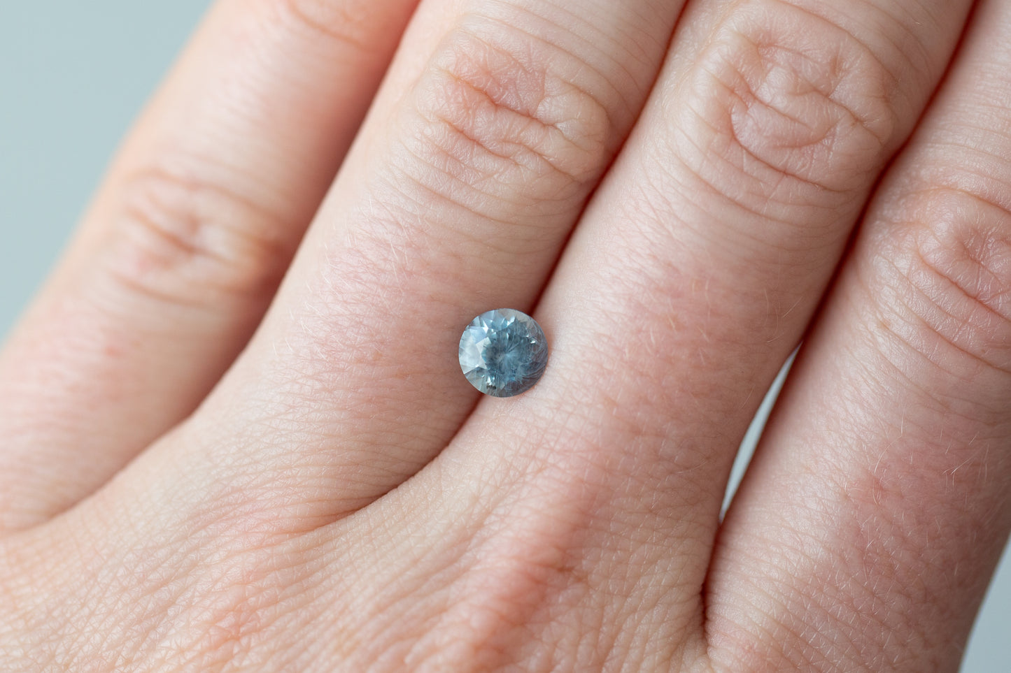 1.10ct Round Light Blue Sapphire