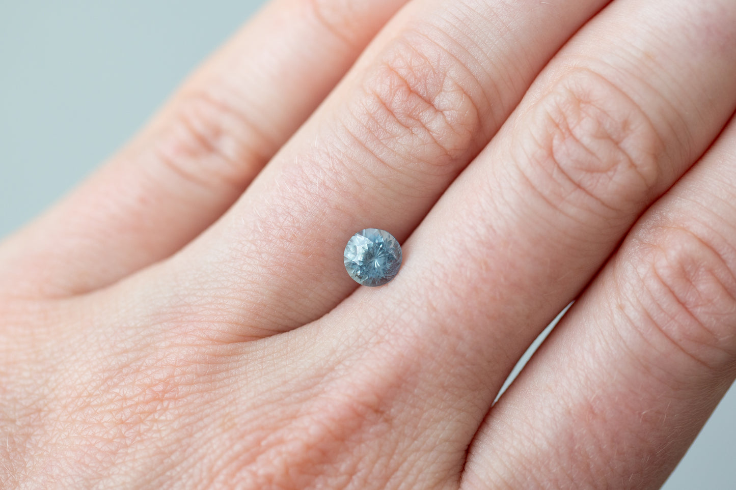 1.10ct Round Light Blue Sapphire