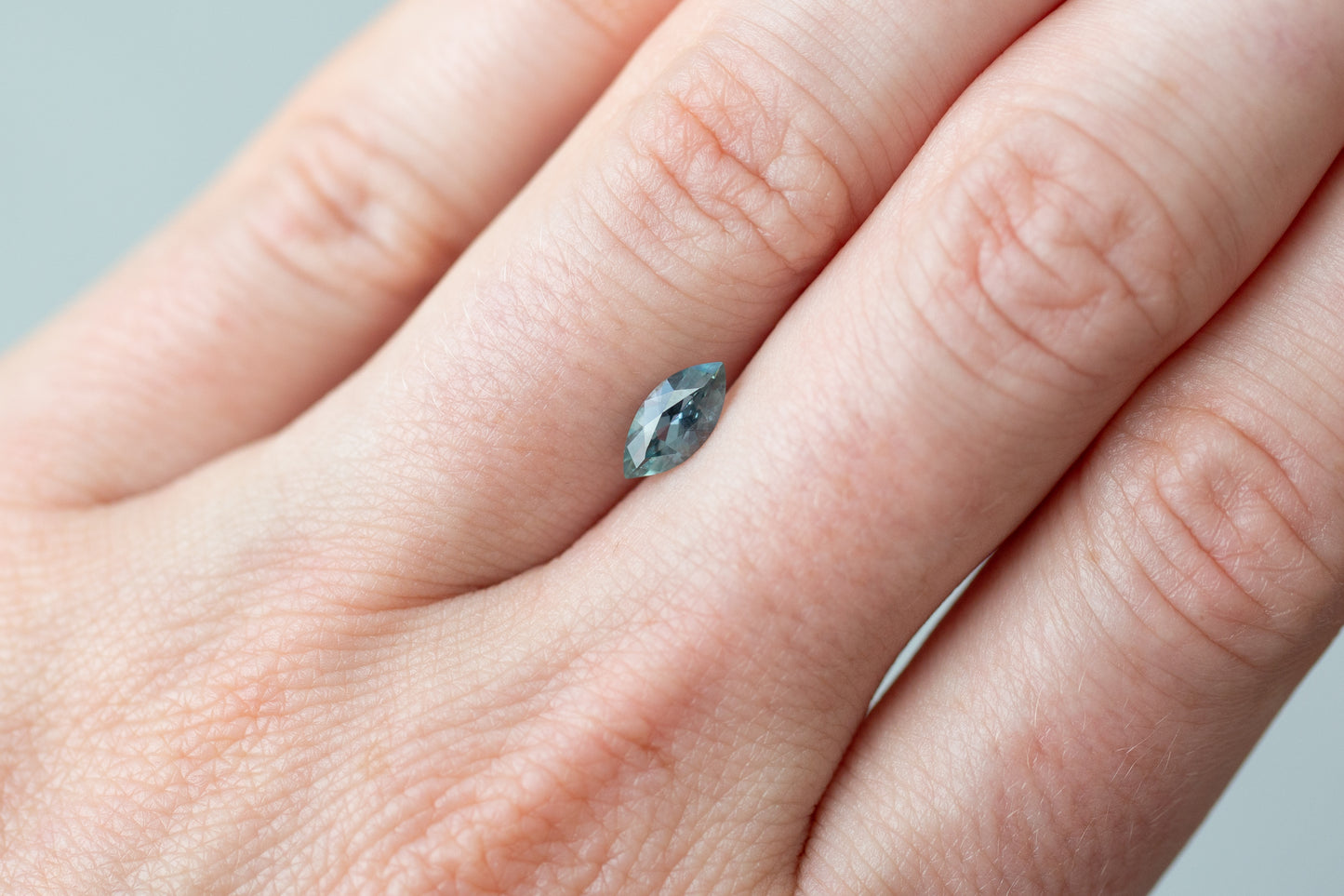 0.74ct Marquise Teal Blue Sapphire