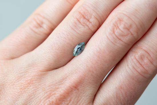 0.74ct Marquise Teal Blue Sapphire