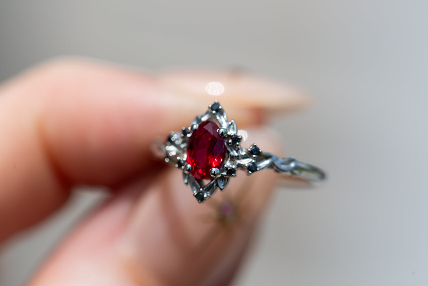 Customize your own Briar rose halo ring