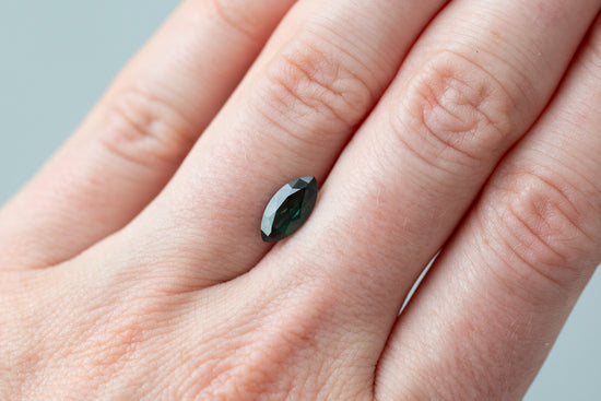 1.45ct Marquise Dark Green Sapphire