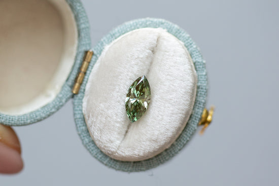 0.98ct Marquise Fancy Vivid Green Lab Diamond, VS1