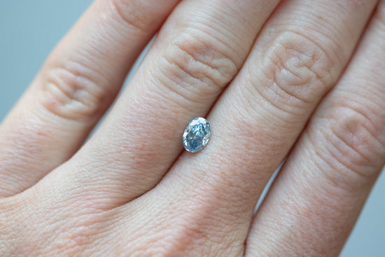 0.80ct Oval Fancy Vivid Blue Lab Diamond, VS2