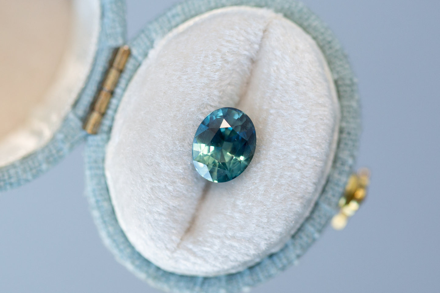 2.06ct Oval Green Teal Sapphire