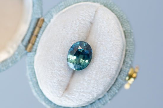 2.06ct Oval Green Teal Sapphire