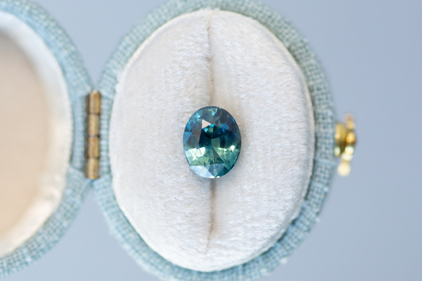 2.06ct Oval Green Teal Sapphire