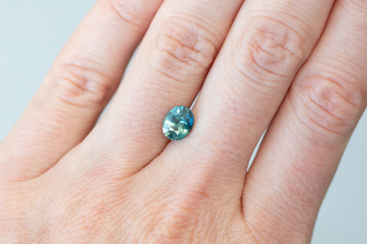 2.06ct Oval Green Teal Sapphire