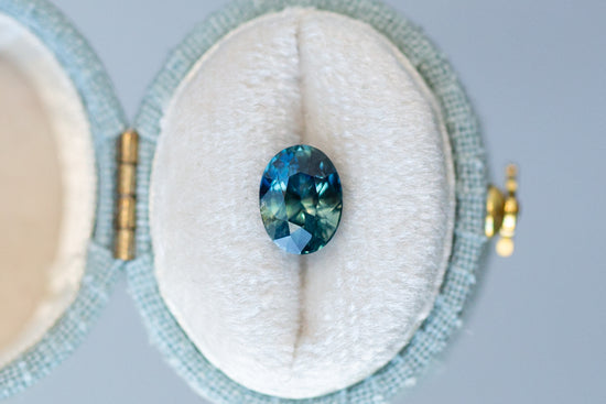 2.03ct Oval Blue and Green Sapphire