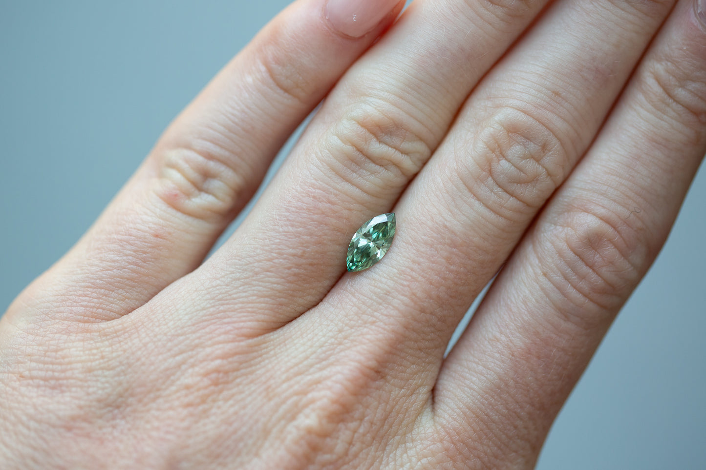 0.96ct Marquise Fancy Vivid Green Lab Diamond, VS1