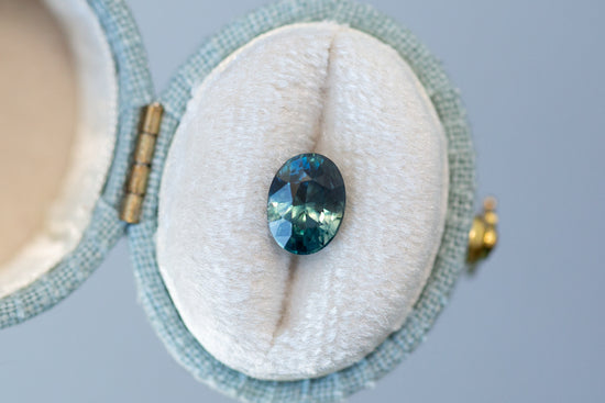 2.03ct Oval Blue and Green Sapphire