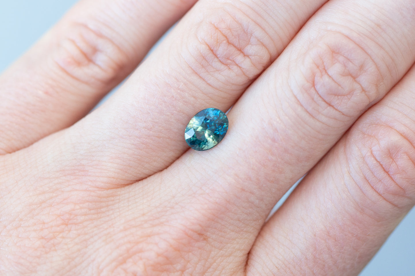 2.03ct Oval Blue and Green Sapphire