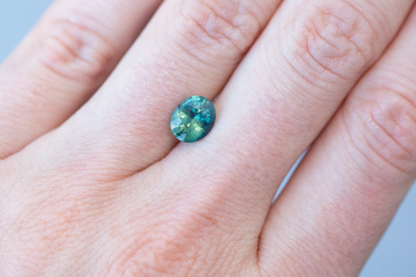 2.04ct Yellowish Green Blue Sapphire