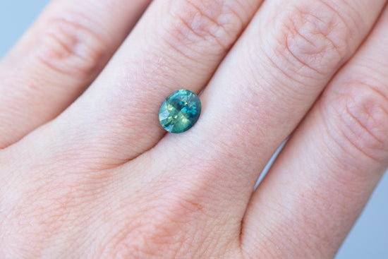 2.04ct Yellowish Green Blue Sapphire