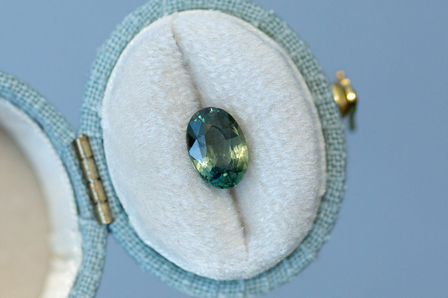 2.03ct Oval Yellow Green Blue Sapphire