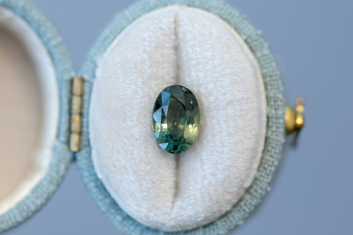 2.03ct Oval Yellow Green Blue Sapphire