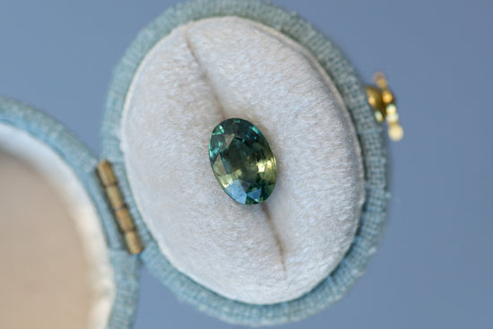 2.03ct Oval Yellow Green Blue Sapphire