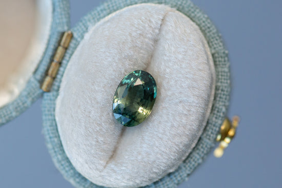 2.03ct Oval Yellow Green Blue Sapphire