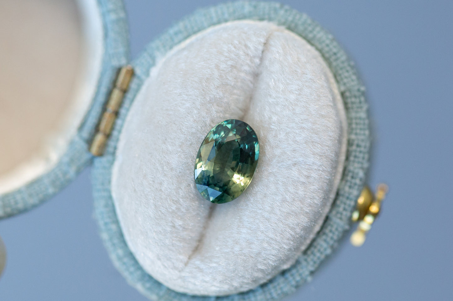 2.03ct Oval Yellow Green Blue Sapphire