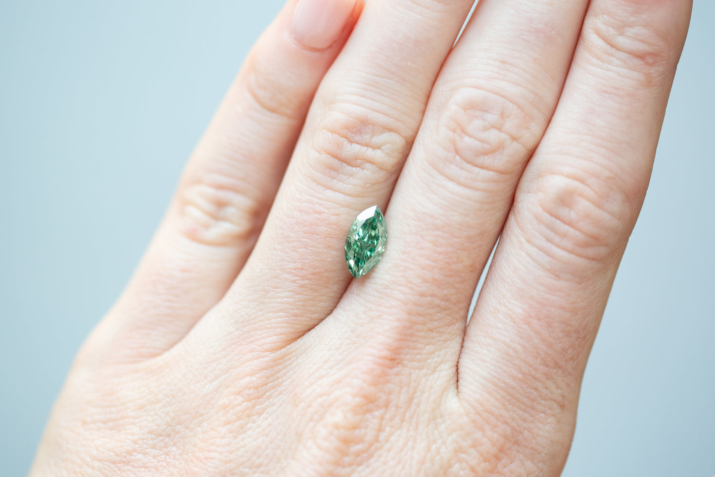 1.90ct Marquise Fancy Vivid Green Lab Diamond, VVS2