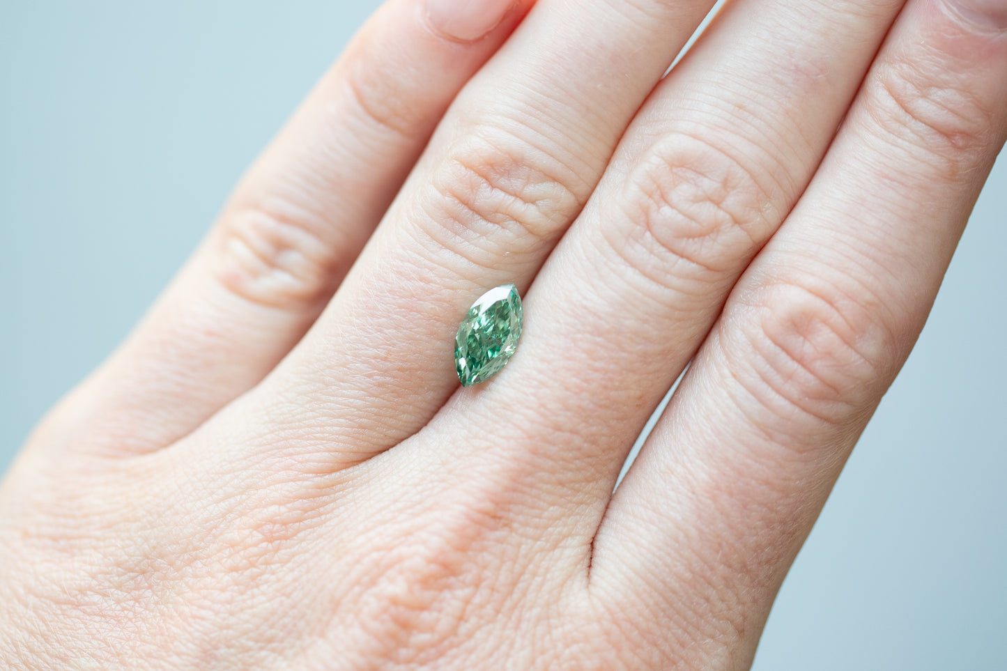 1.90ct Marquise Fancy Vivid Green Lab Diamond, VVS2