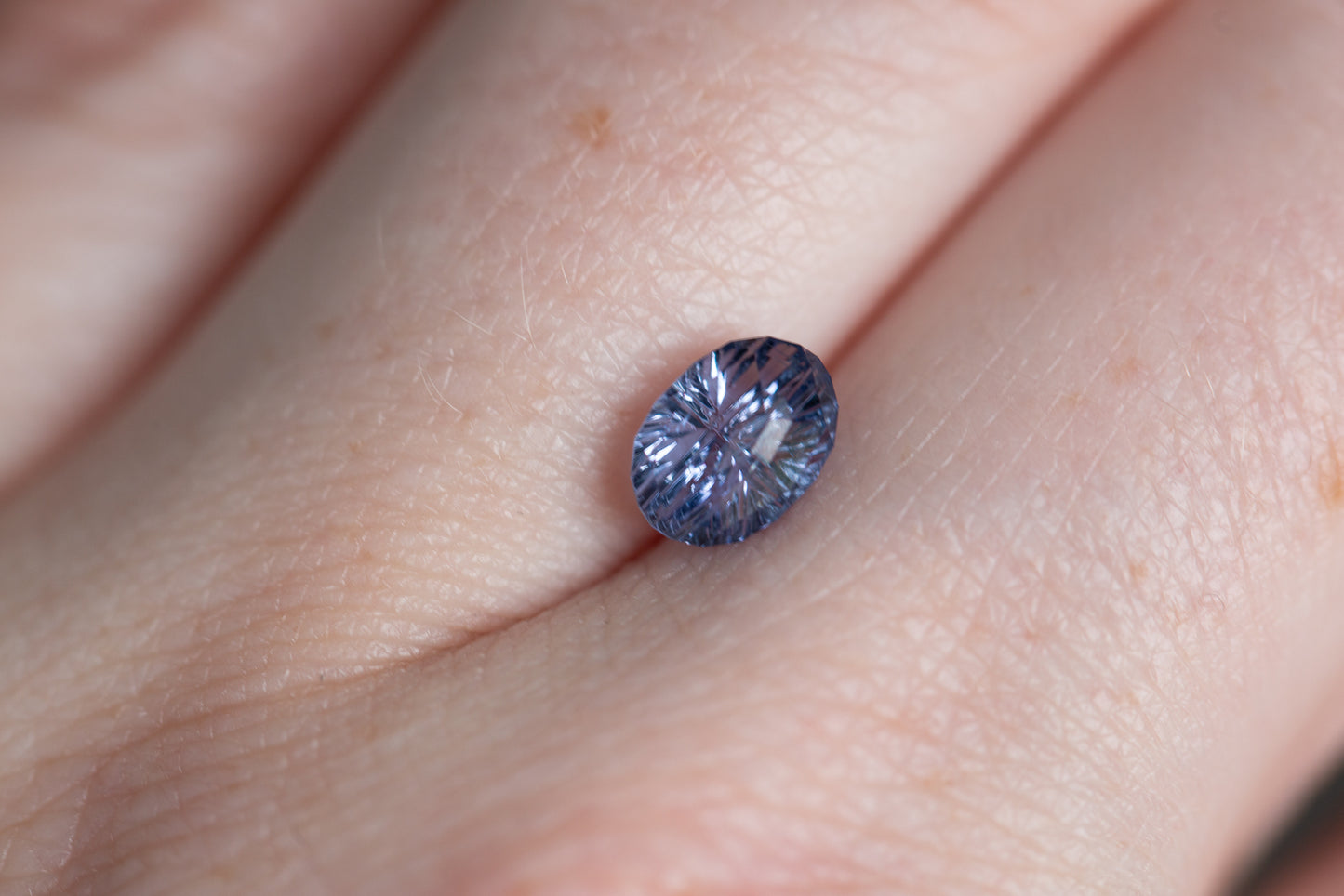 ON HOLD 1.55ct blue purple color change starbrite sapphire, cut by John Dyer