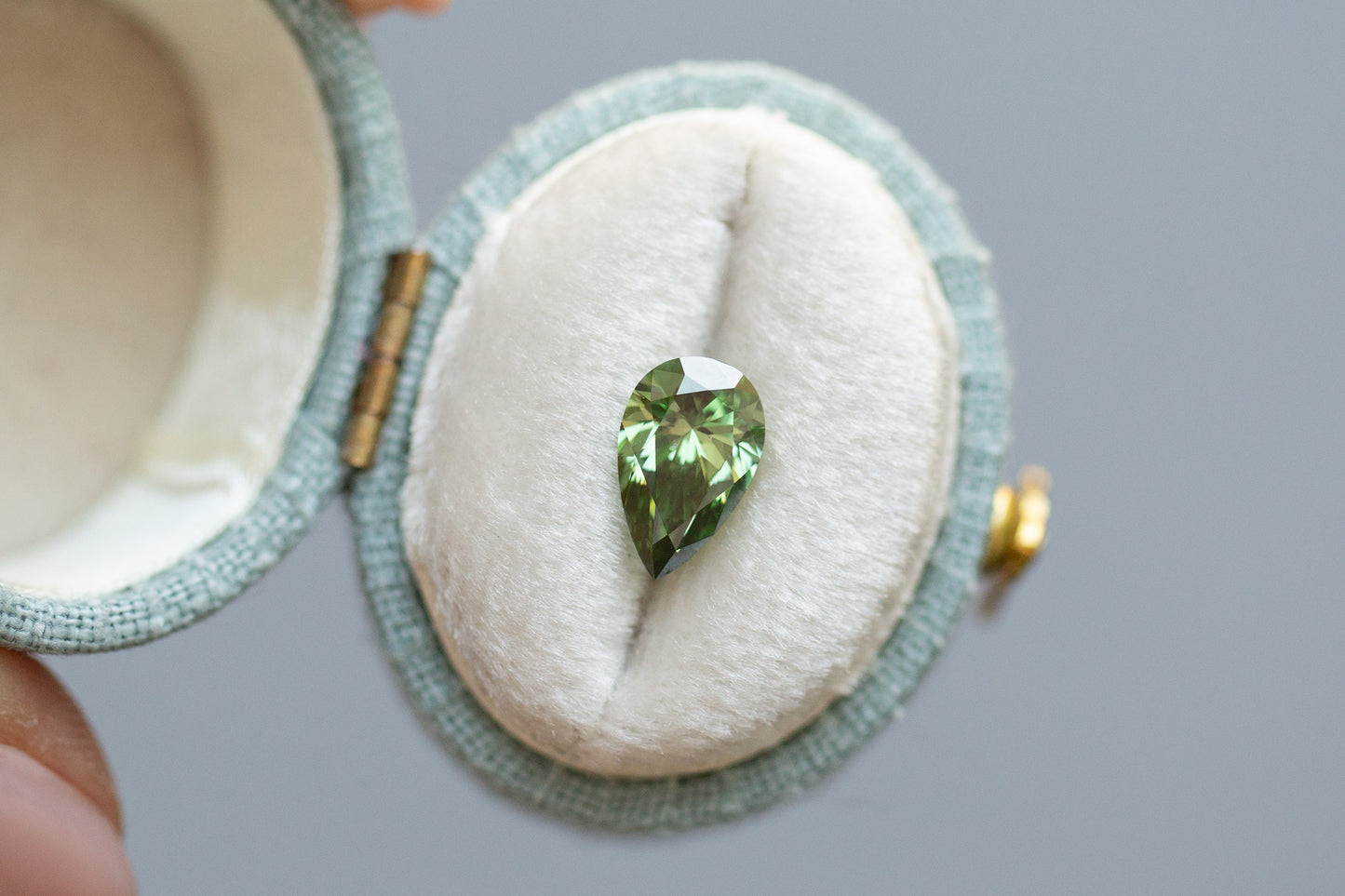 ON HOLD 1.49ct Pear Fancy Vivid Green Lab Diamond, VS1