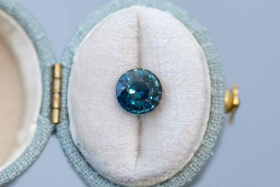 2.16ct Round Teal and Blue Sapphire