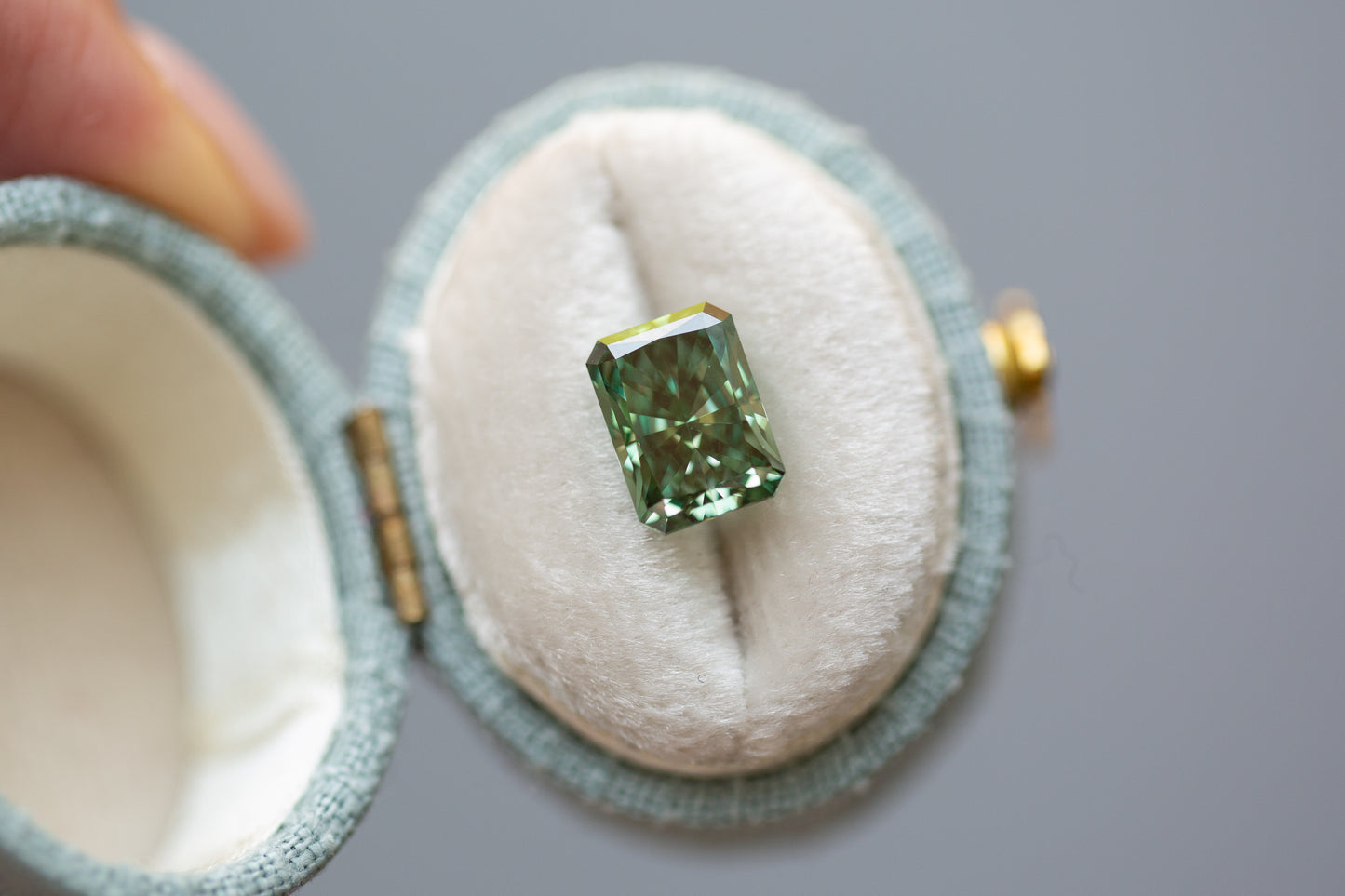 2.72ct Radiant Fancy Vivid Green Lab Diamond, VS1