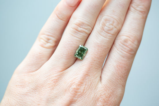 2.72ct Radiant Fancy Vivid Green Lab Diamond, VS1