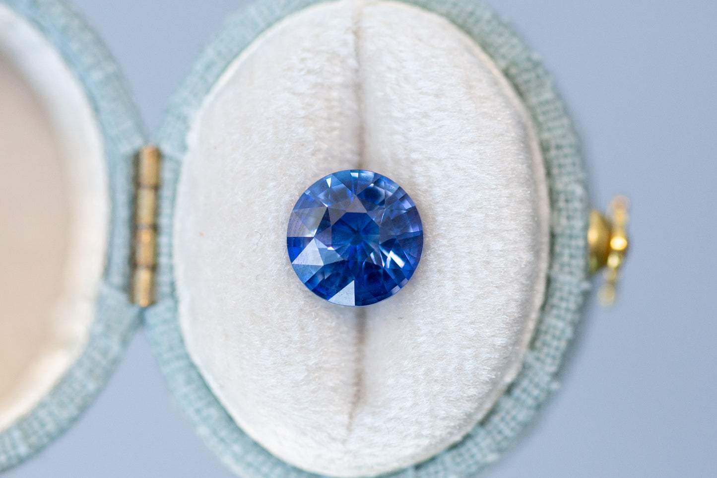 2.63ct Round Vivid Royal Cornflower Blue Sapphire