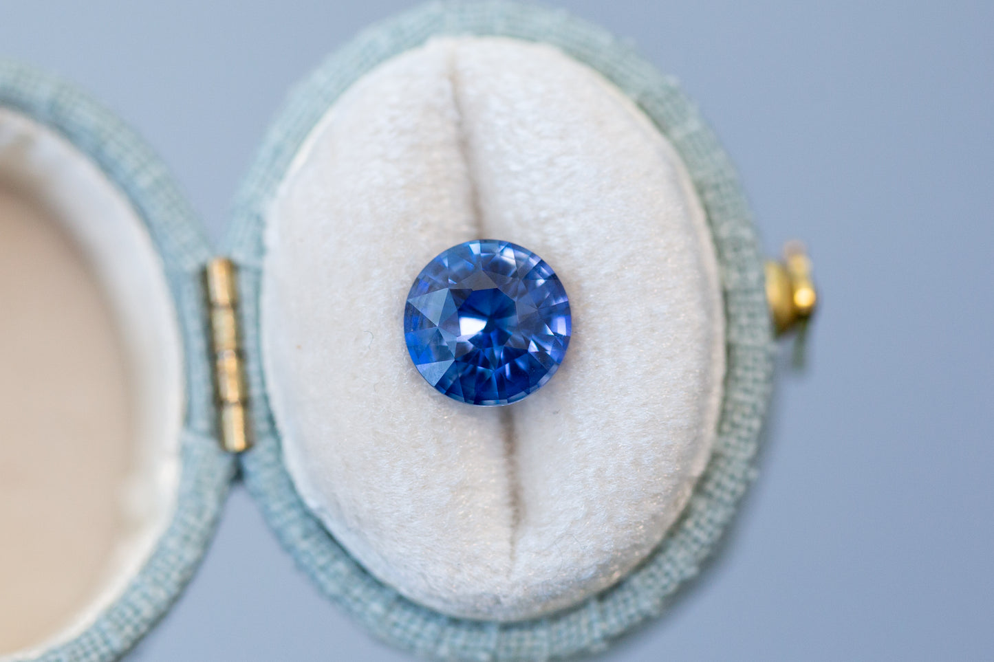 2.63ct Round Vivid Royal Cornflower Blue Sapphire