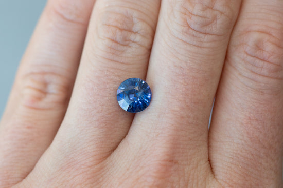 2.63ct Round Vivid Royal Cornflower Blue Sapphire