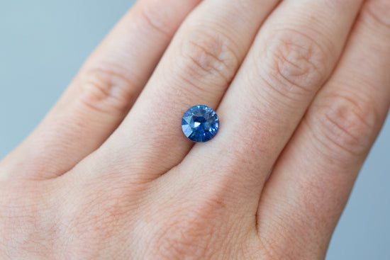 2.63ct Round Vivid Royal Cornflower Blue Sapphire