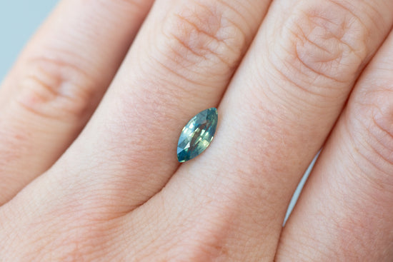 1.41ct Marquise Aqua Blue Yellow Sapphire