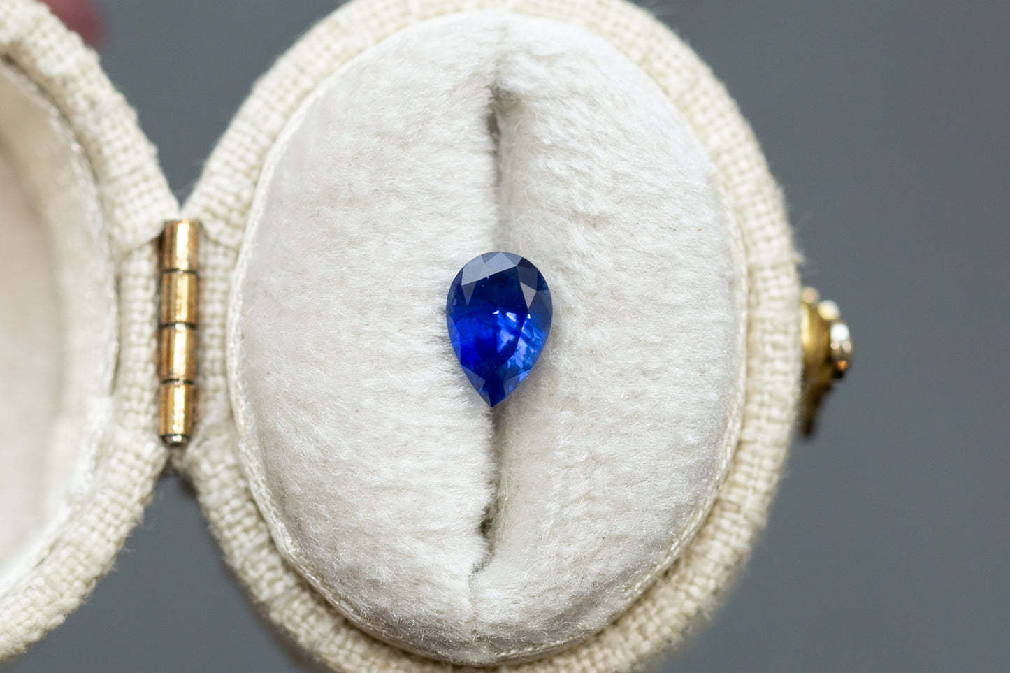 0.71ct Pear Blue Sapphire