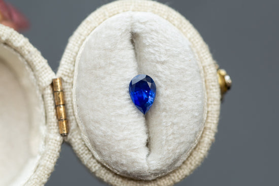 0.71ct Pear Blue Sapphire