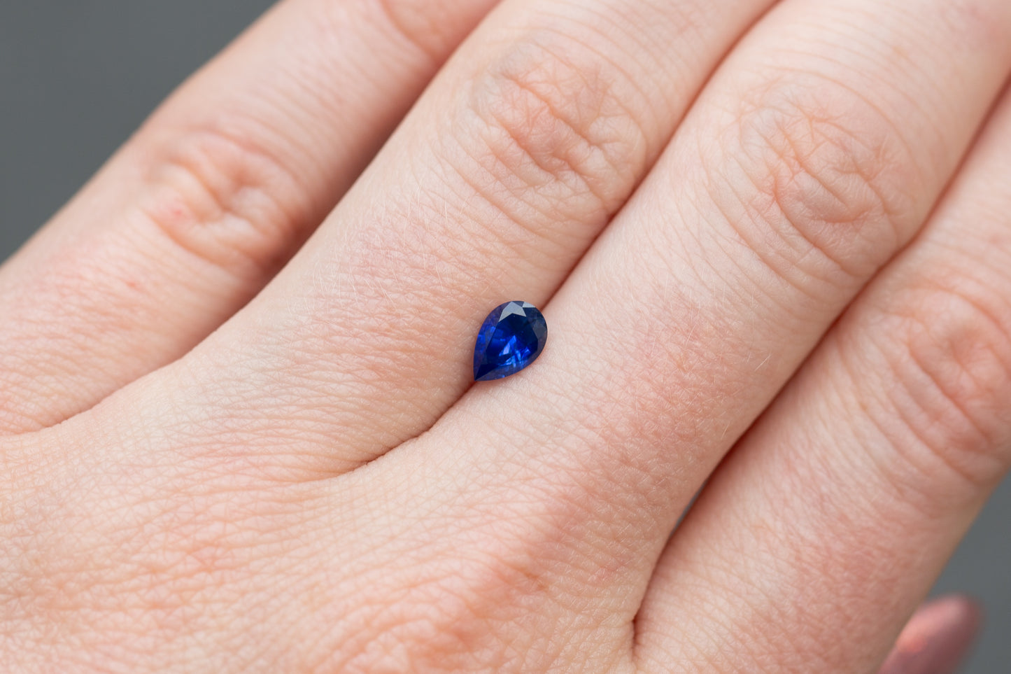 0.71ct Pear Blue Sapphire