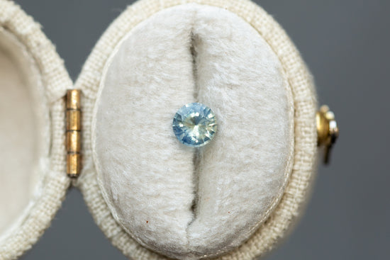 0.57ct Round Lighter Green and Blue Sapphire