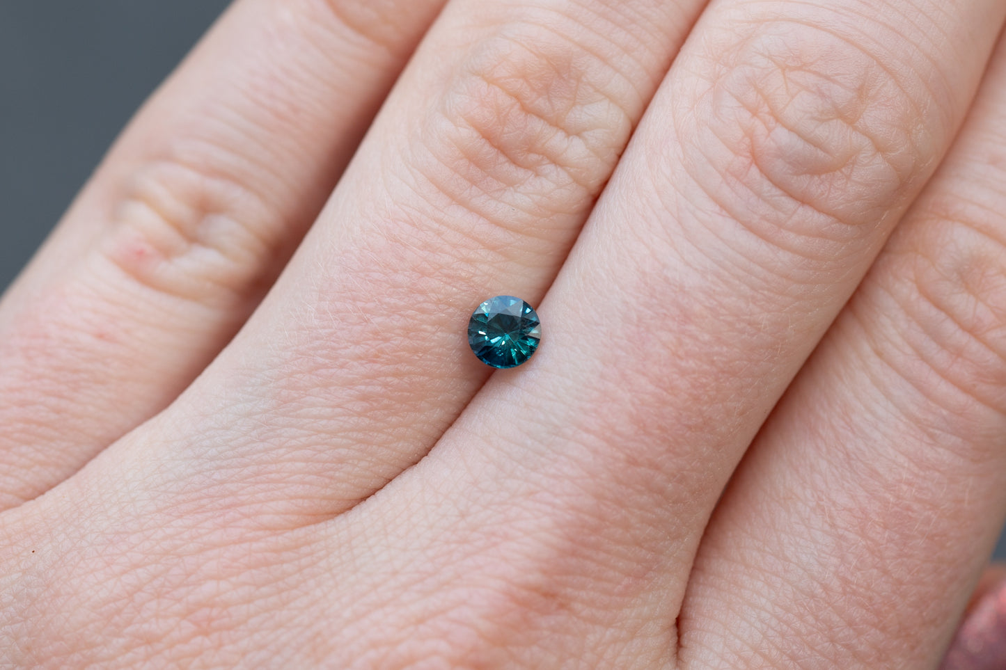 0.62ct Round Teal Sapphire