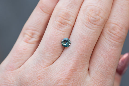 0.83ct Round Teal Blue Sapphire