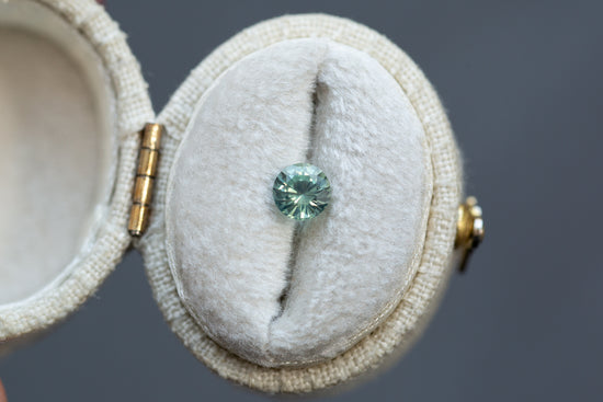 0.67ct Round Seafoam Green Sapphire